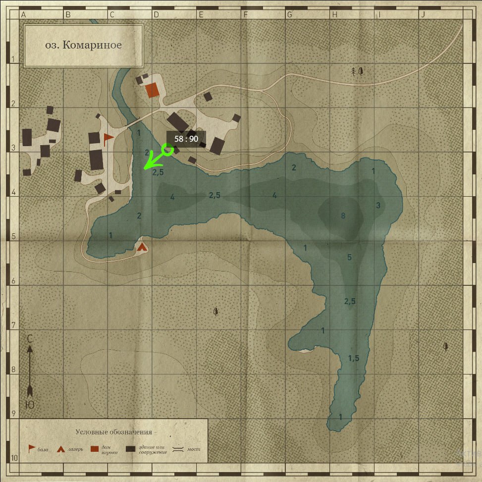 Озеро Комариное — Точка