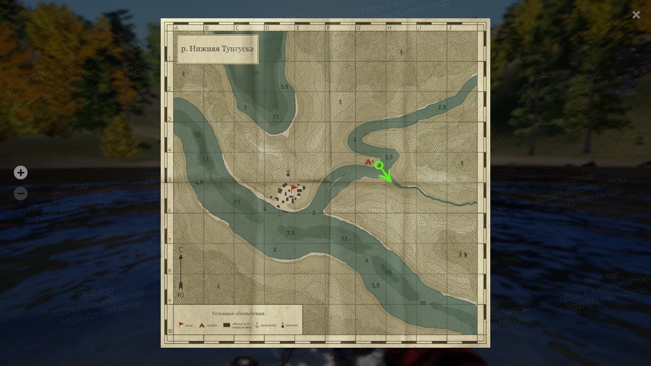 Lower Tunguska River — Map