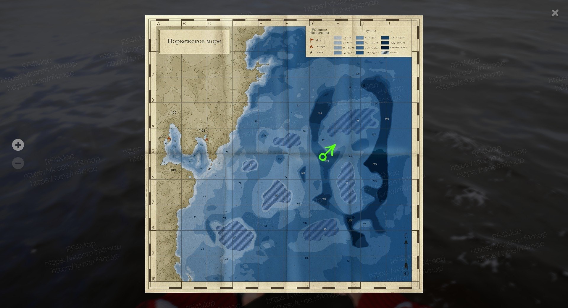 Норвежское море — Карта