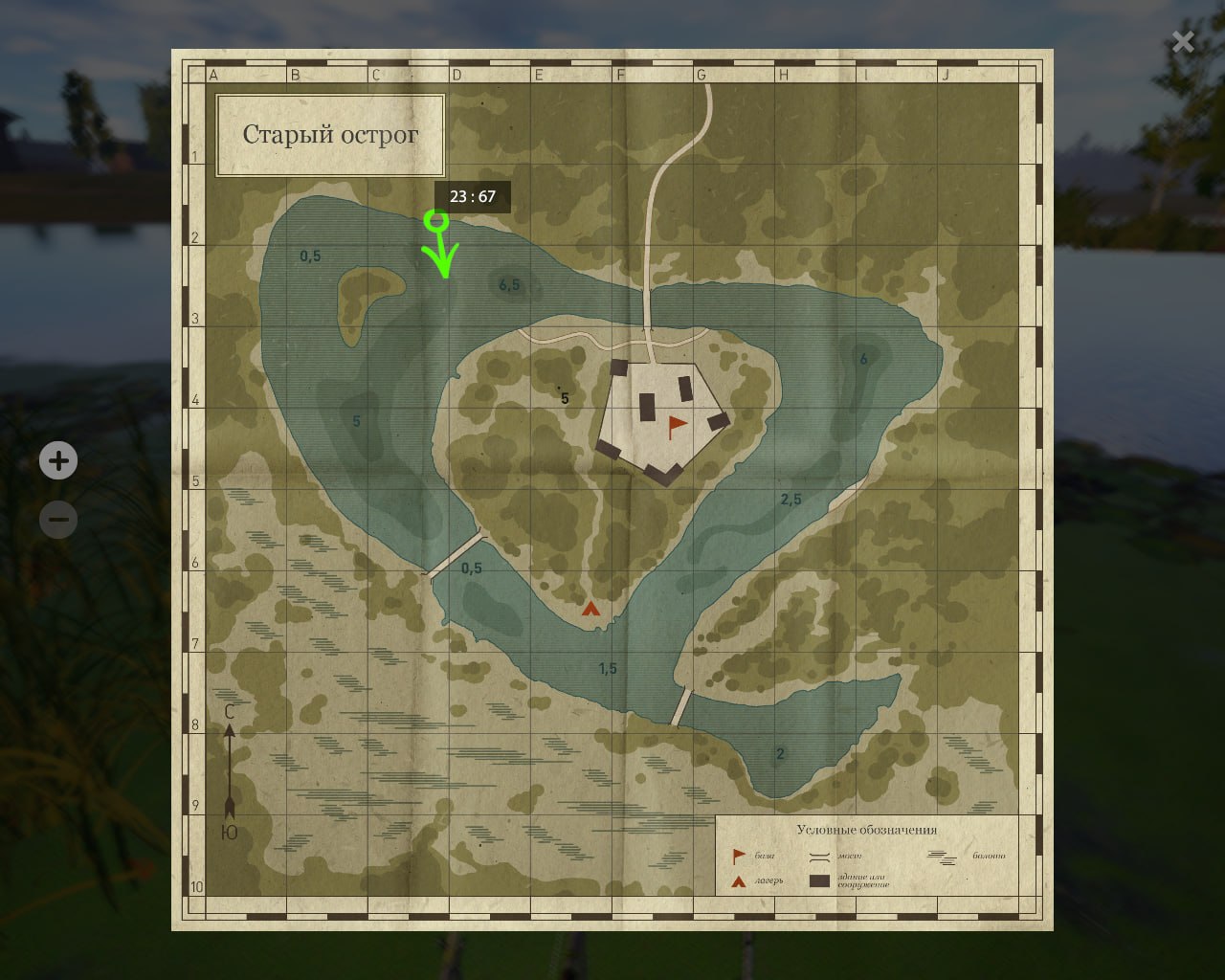 Old Burg Lake — Map