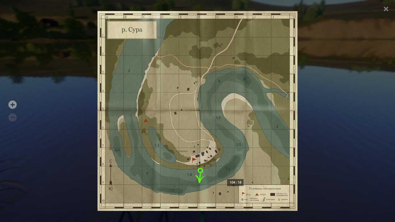 Река Сура — Карта