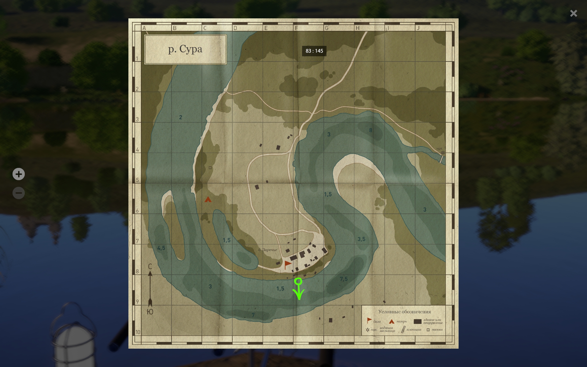 Река Сура — Карта