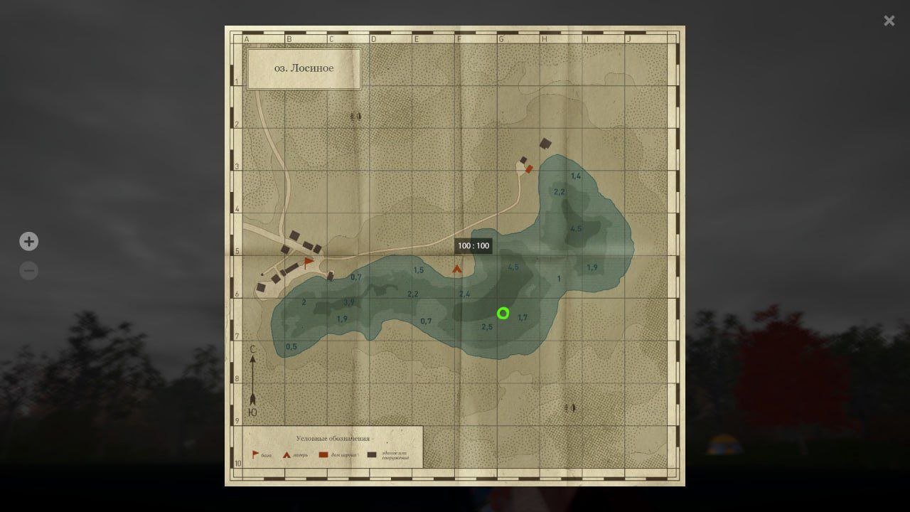 Озеро Лосиное — Карта