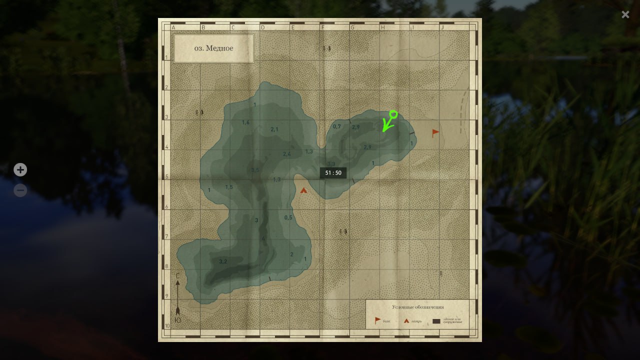 Озеро Медное — Карта