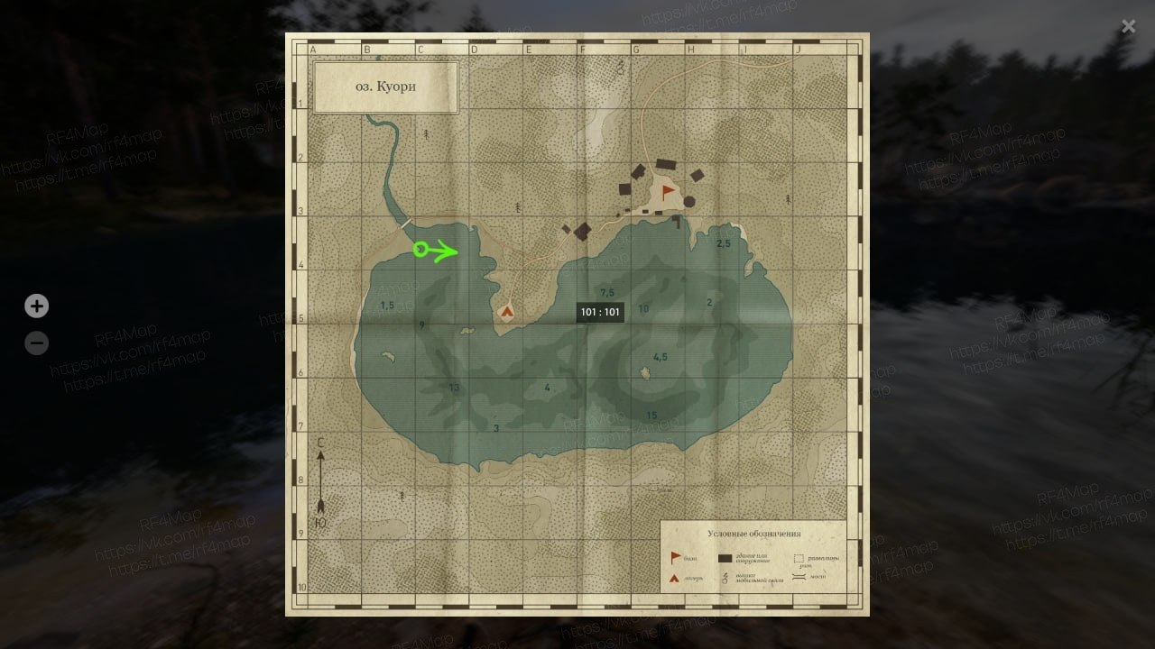 Kuori Lake — Map