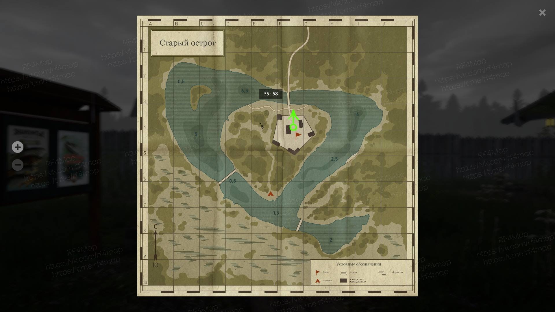 Old Burg Lake — Map