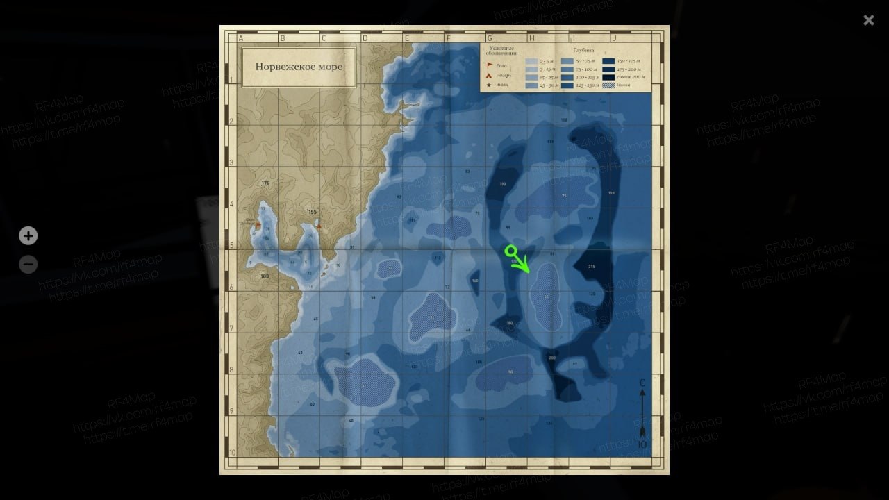 Норвежское море — Карта