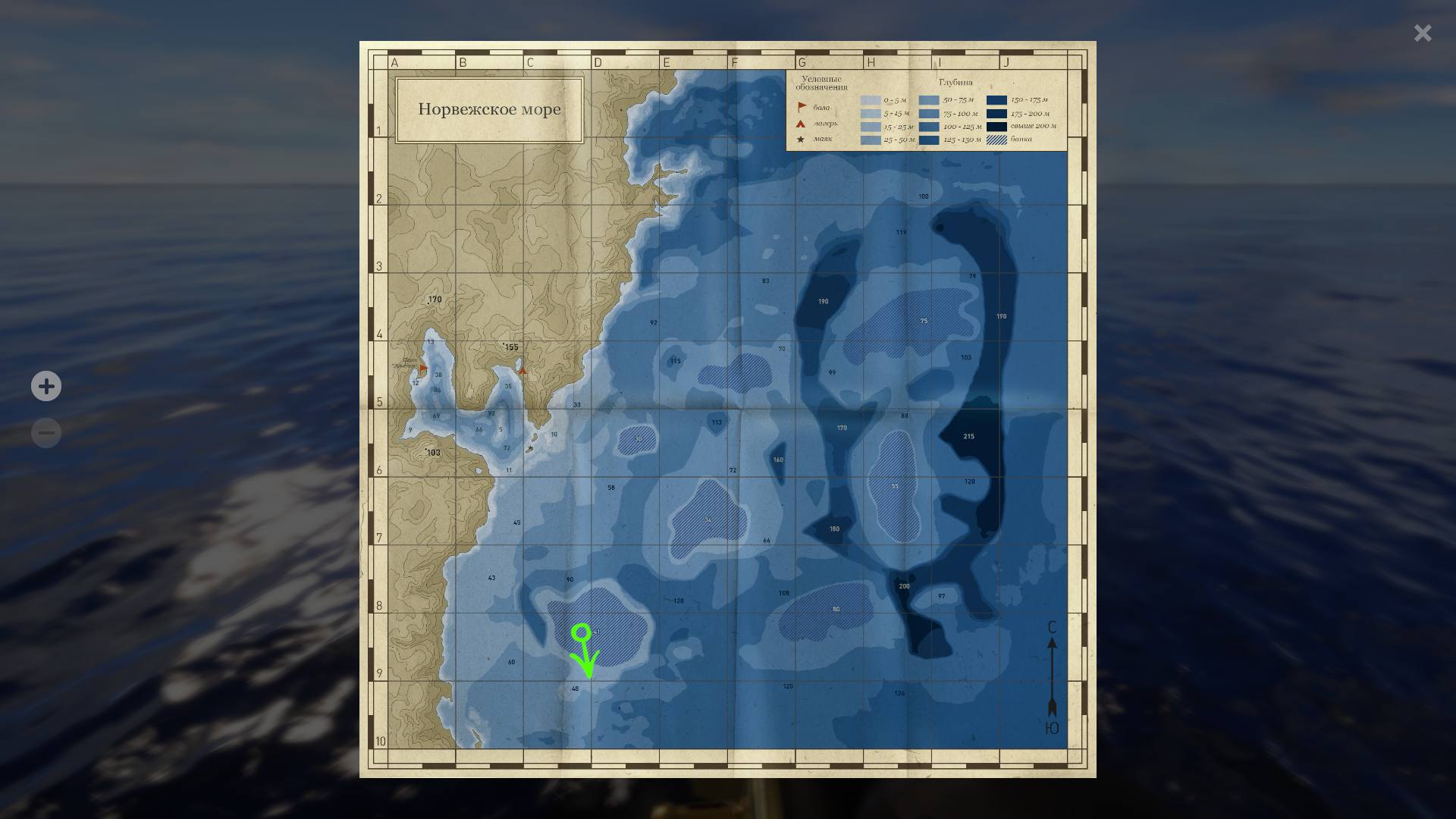 Норвежское море — Карта