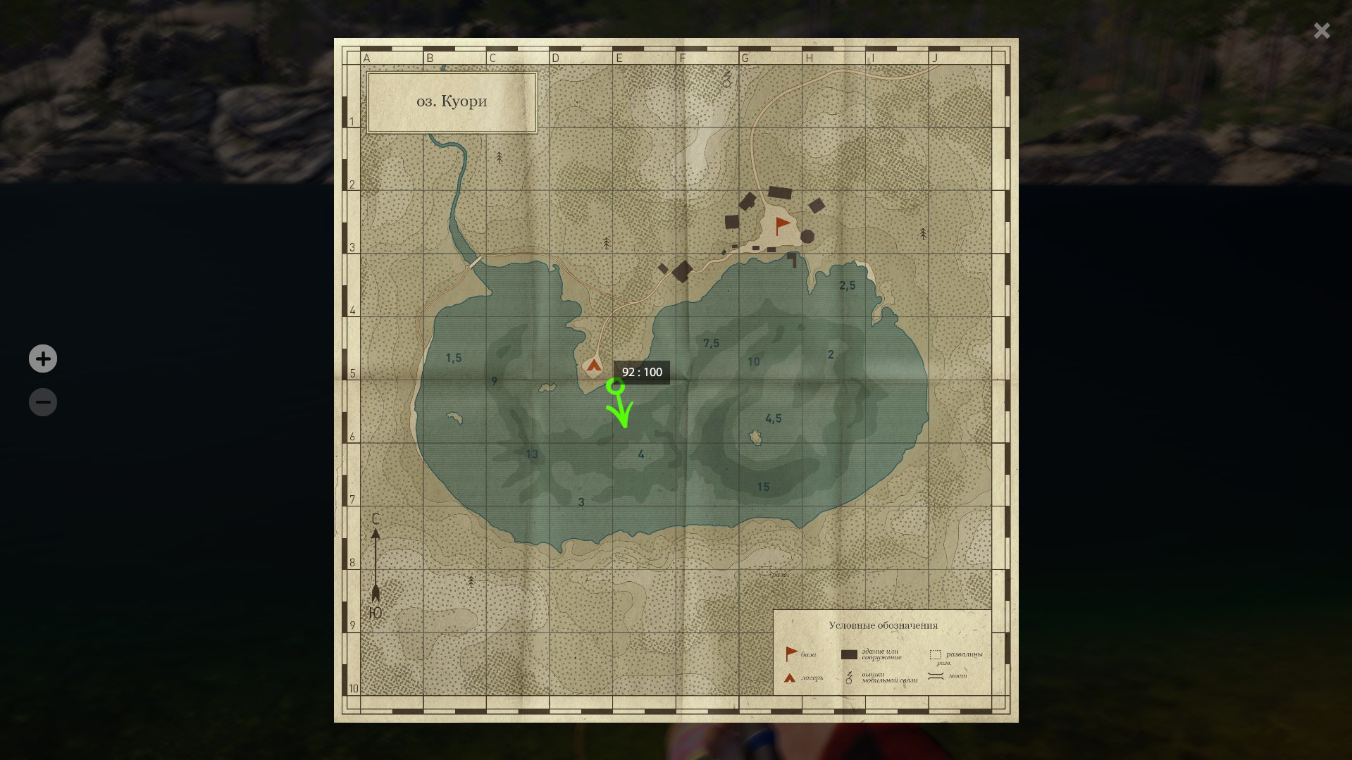 Kuori Lake — Map