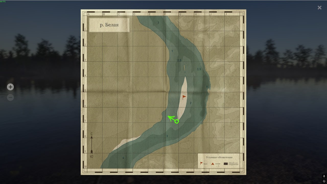 Река Белая — Карта