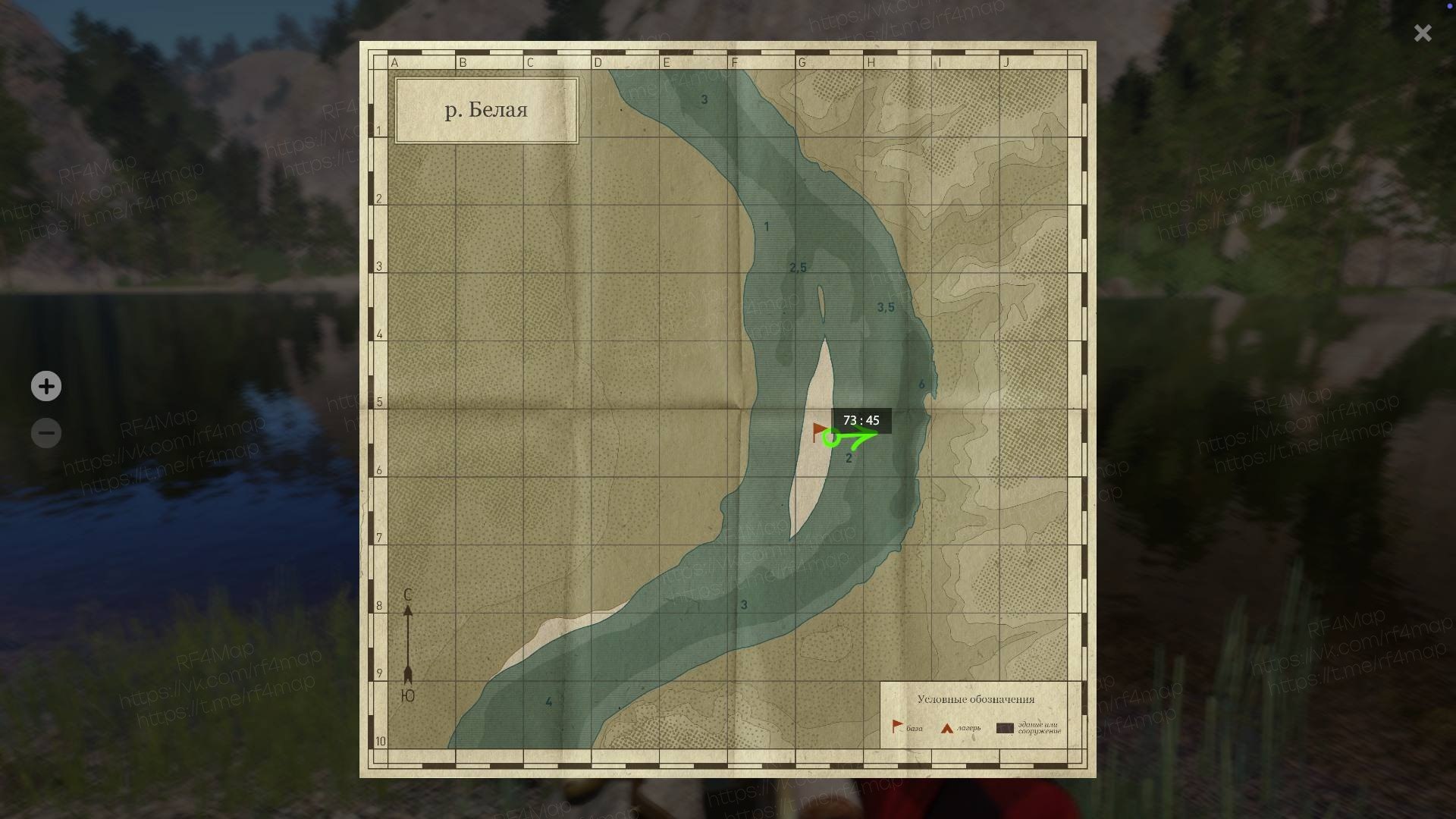 Belaya River — Map