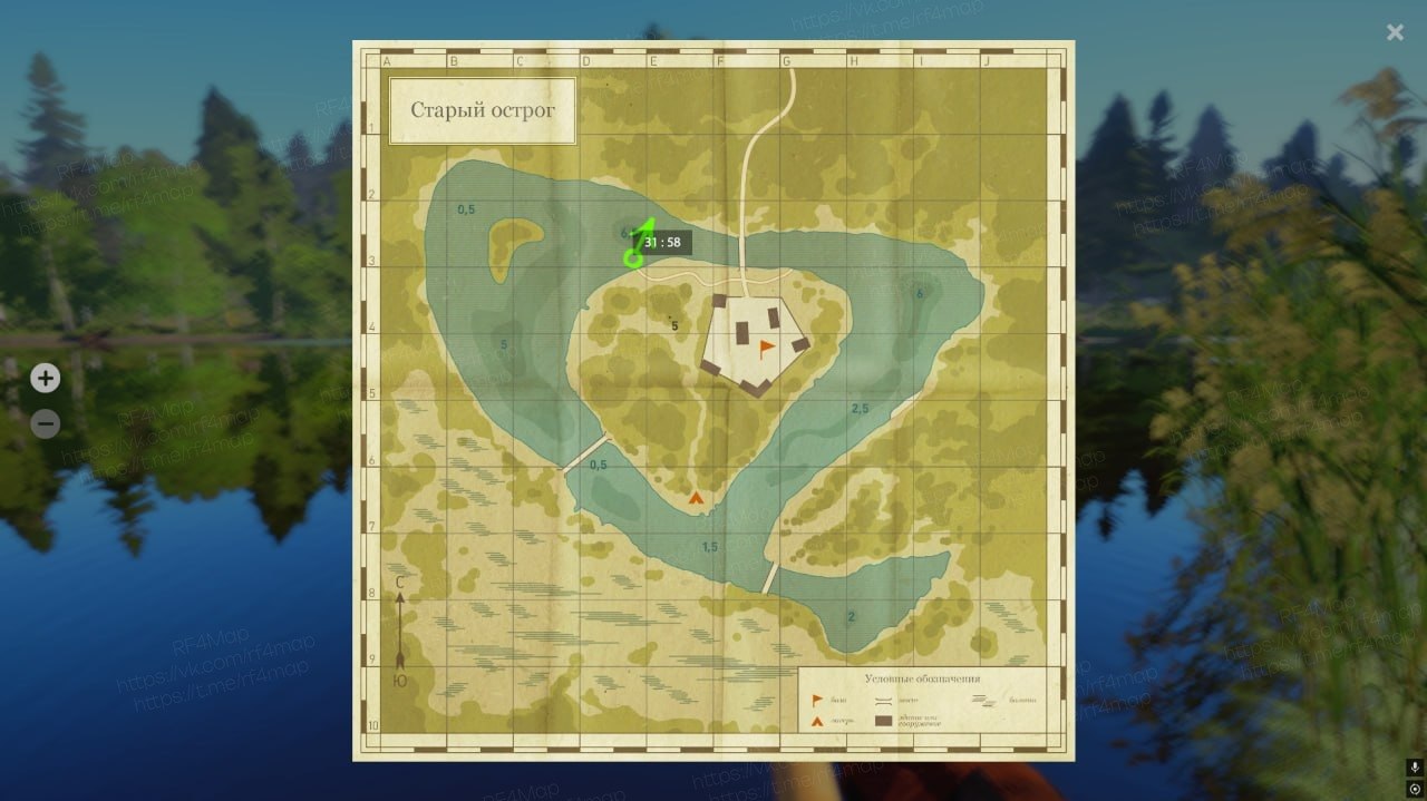Old Burg Lake — Map
