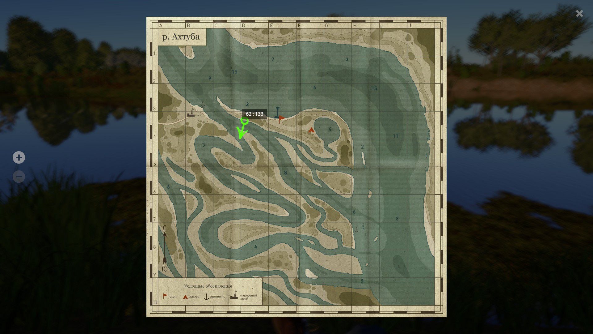 Карта — Река Ахтуба