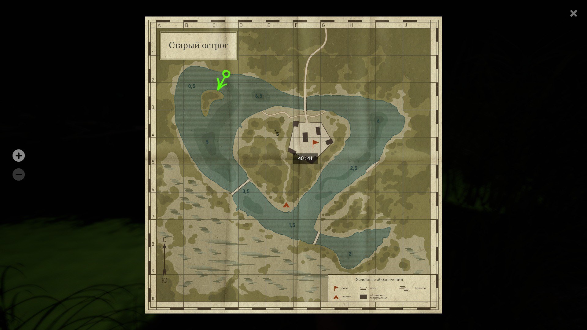 Карта — Озеро Старый Острог