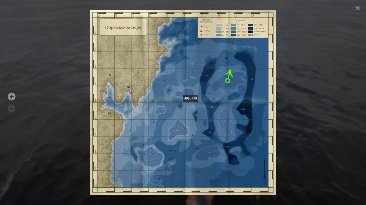 Карта — Норвежское море