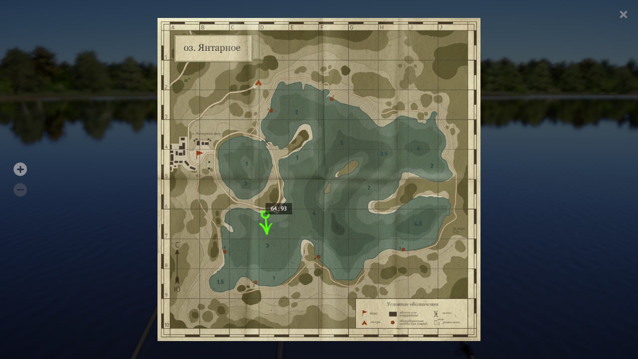 Карта — Озеро Янтарное