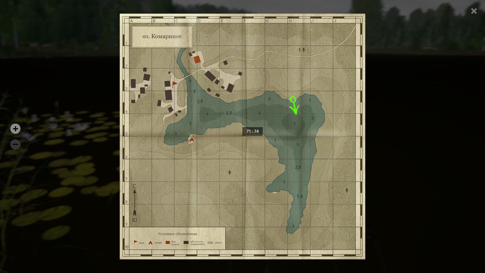 Карта — Озеро Комариное