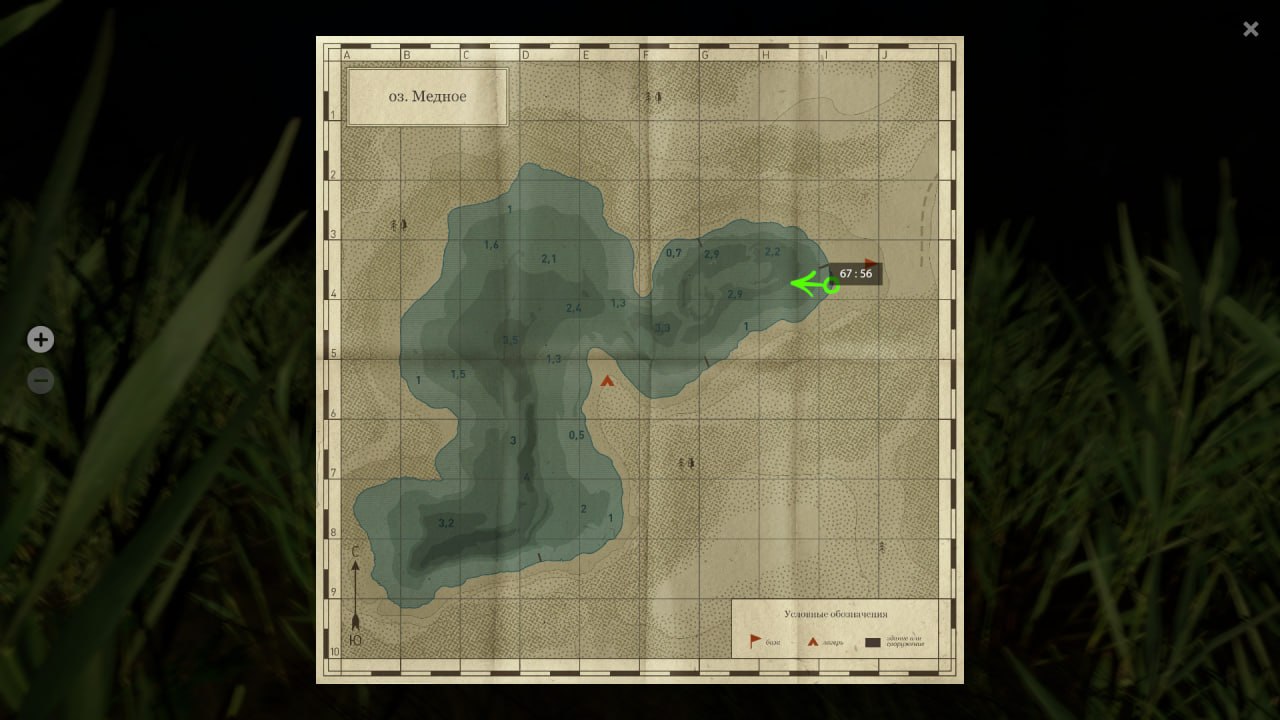 Карта — Озеро Медное