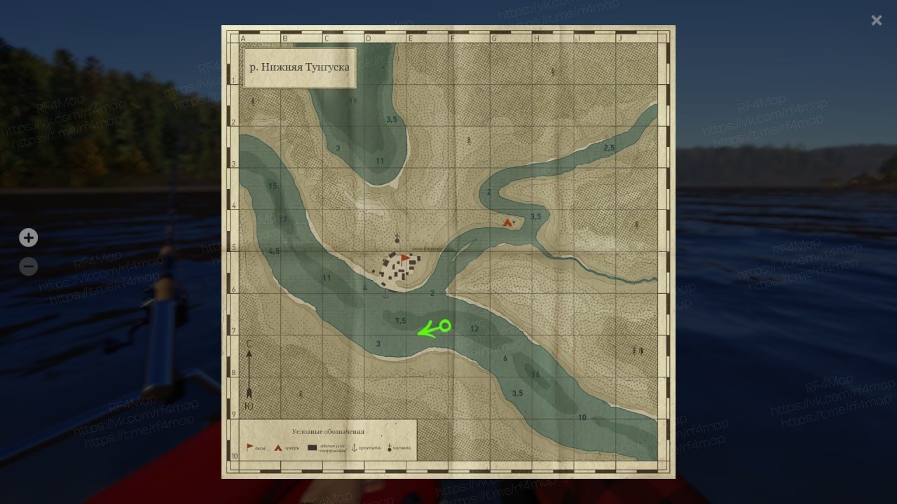 Lower Tunguska River — Map