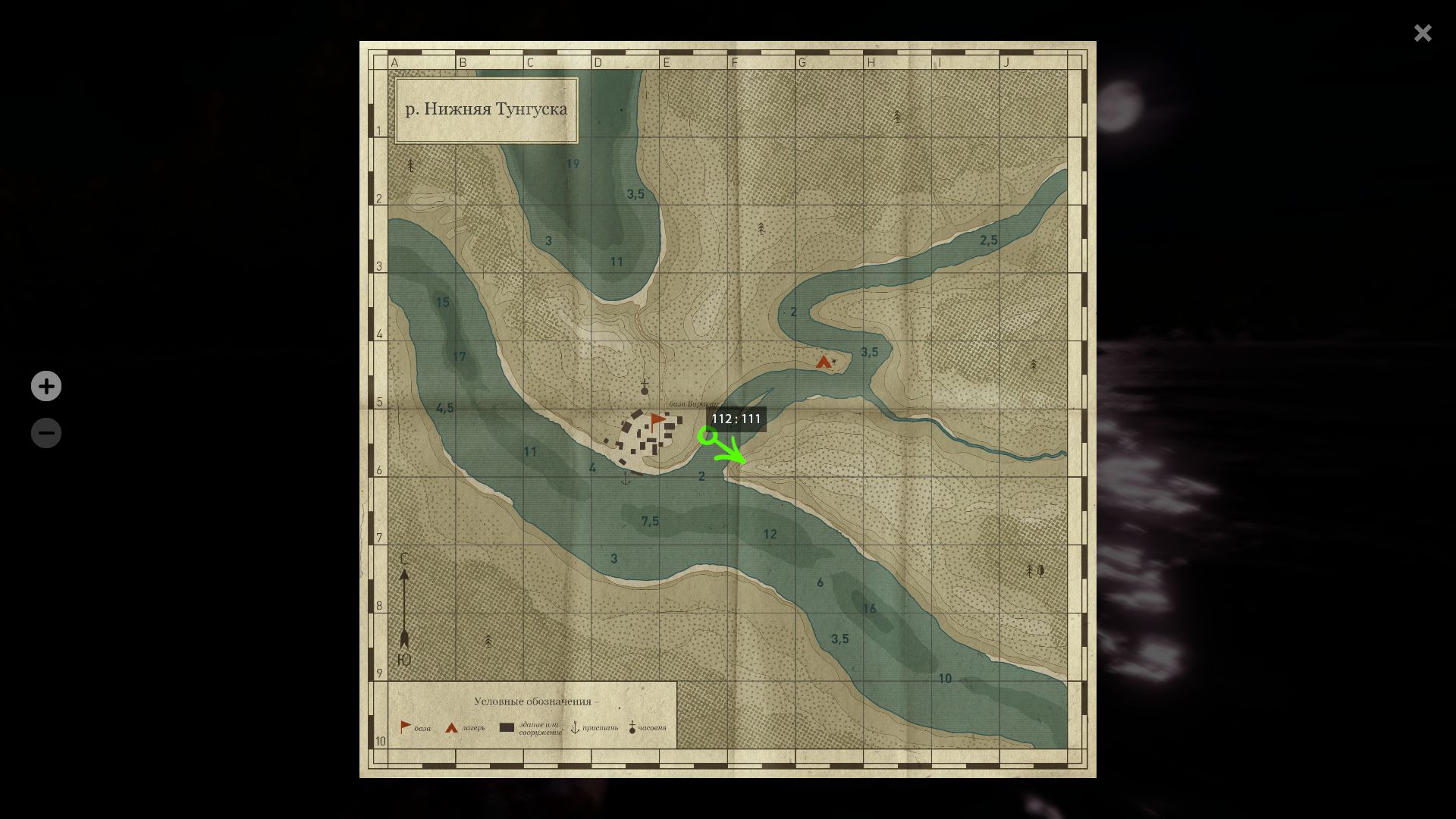 Lower Tunguska River — Map