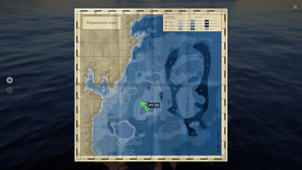 Норвежское море — Карта