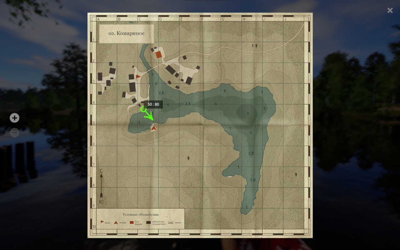 Карта — Озеро Комариное