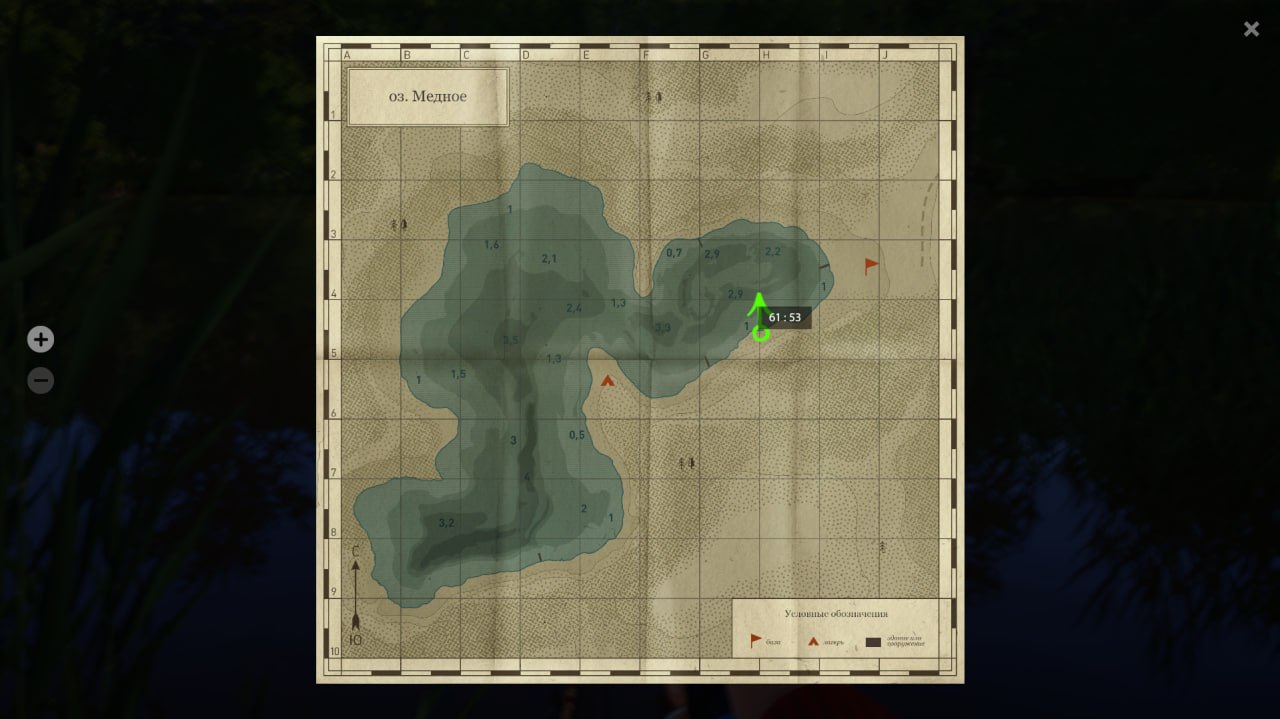 Карта — Озеро Медное