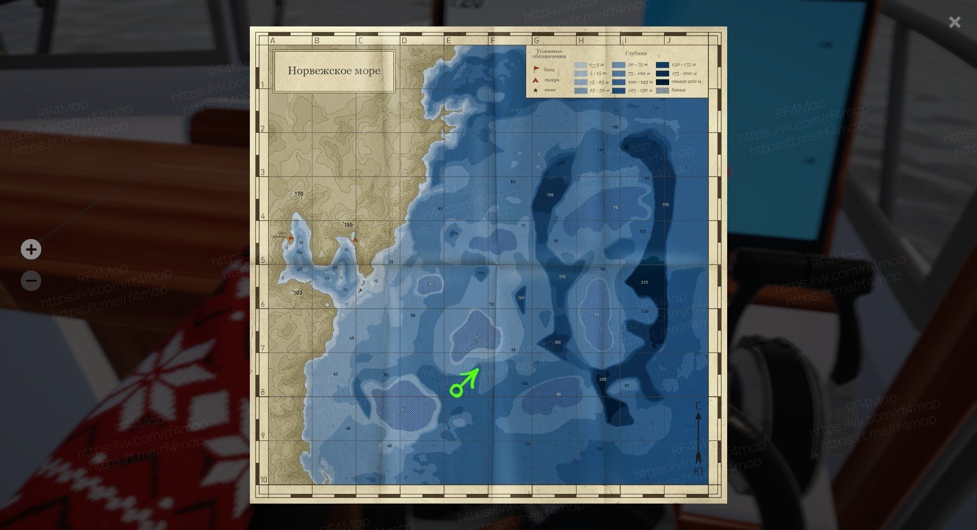 Норвежское море — Карта