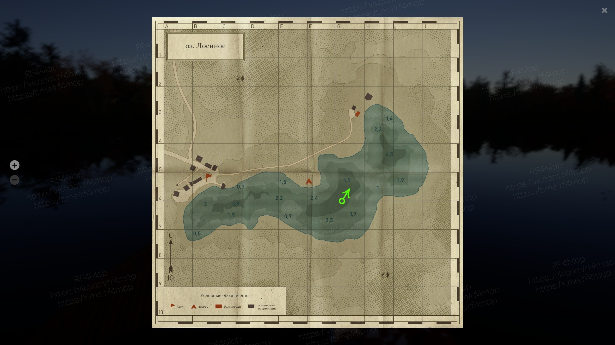 Elk Lake — Map