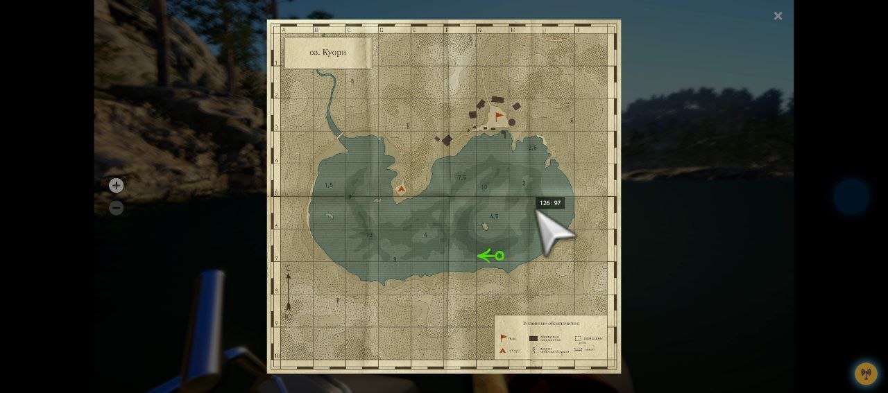 Озеро Куори — Карта