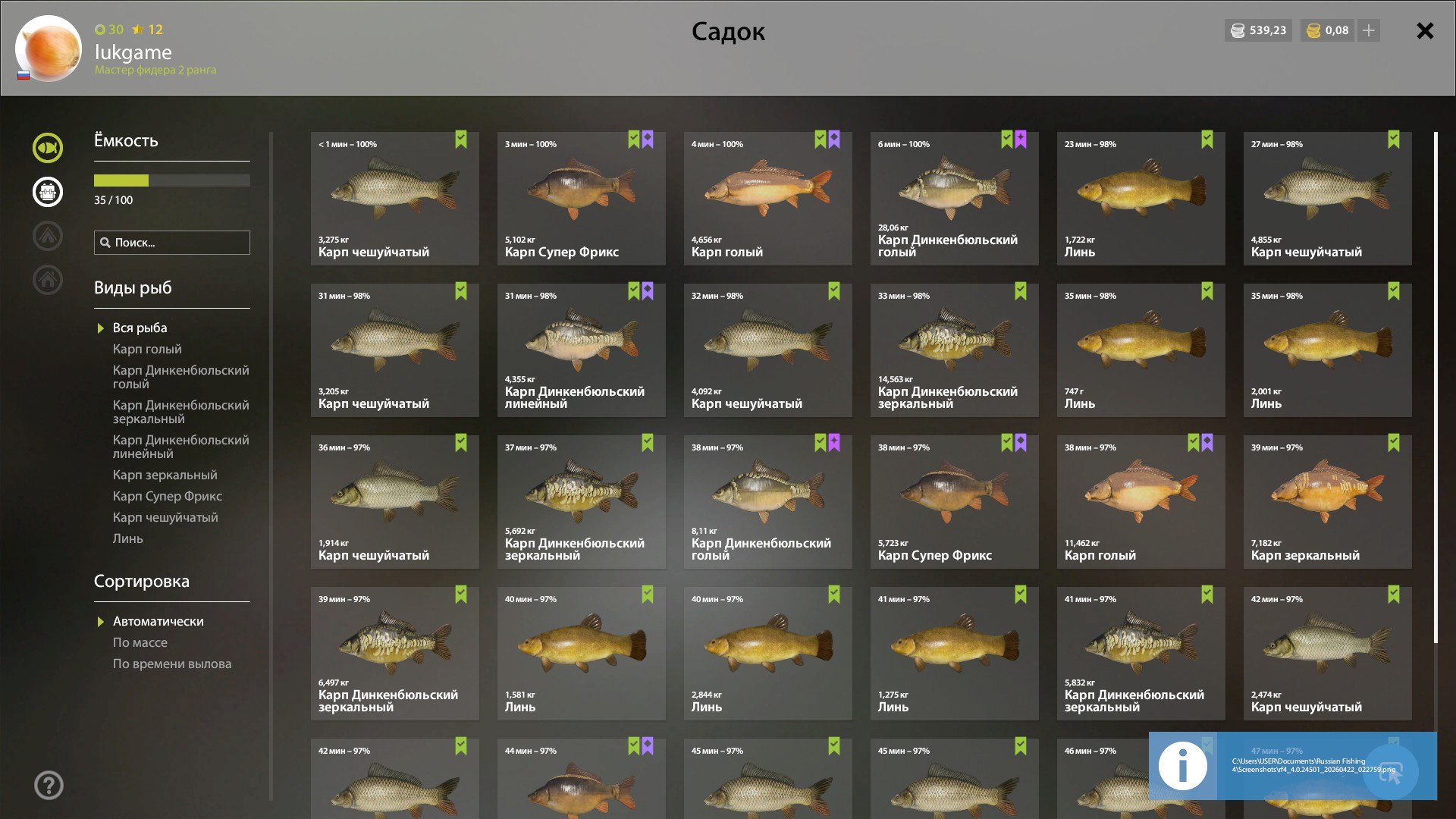 Озеро Медное — Садок