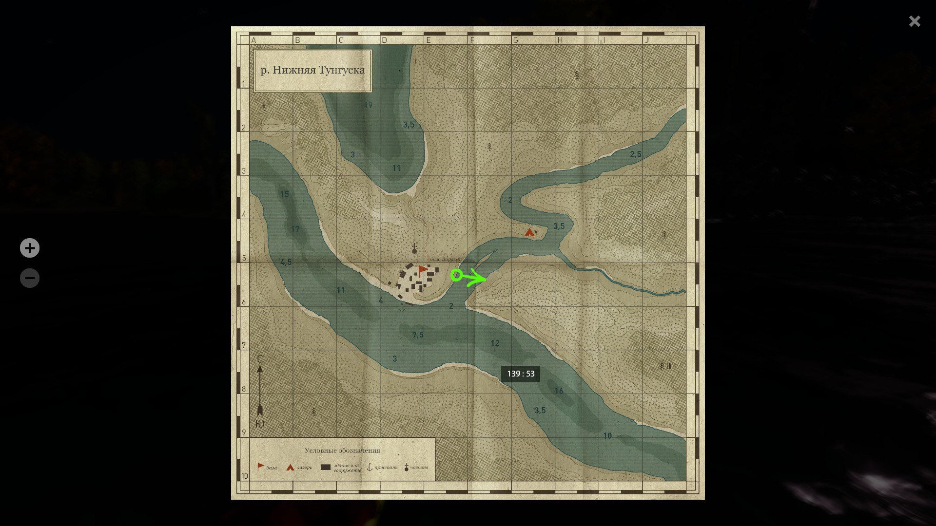 Lower Tunguska River — Map