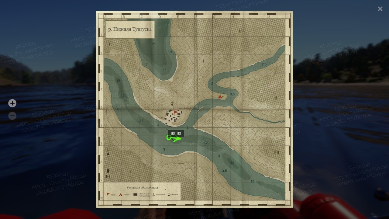 Lower Tunguska River — Map