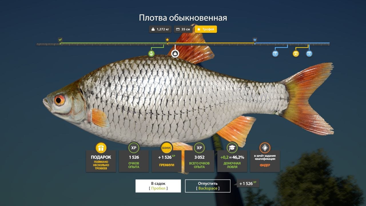 Озеро Комариное — Трофей