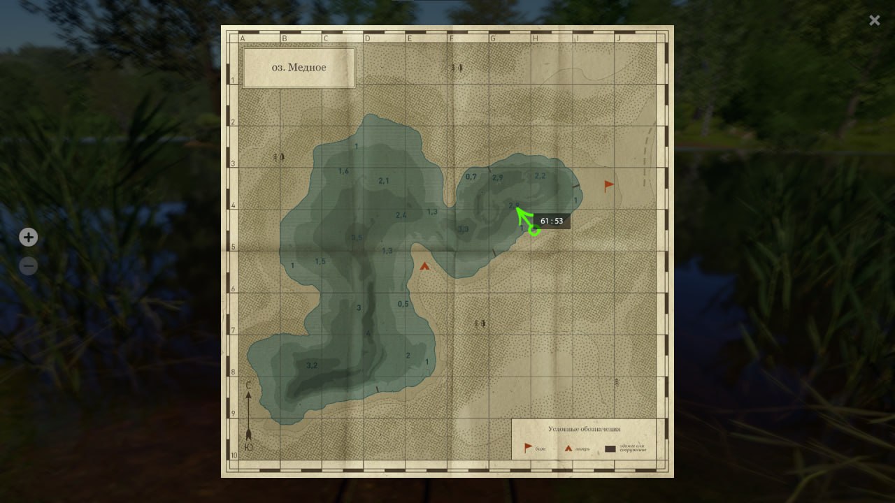 Карта — Озеро Медное