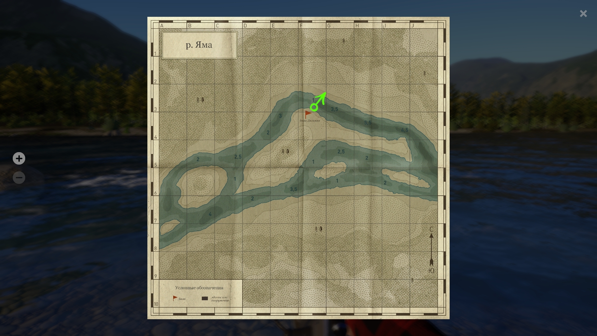 Река Яма — Карта