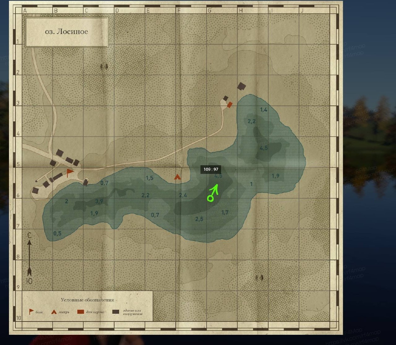 Elk Lake — Map