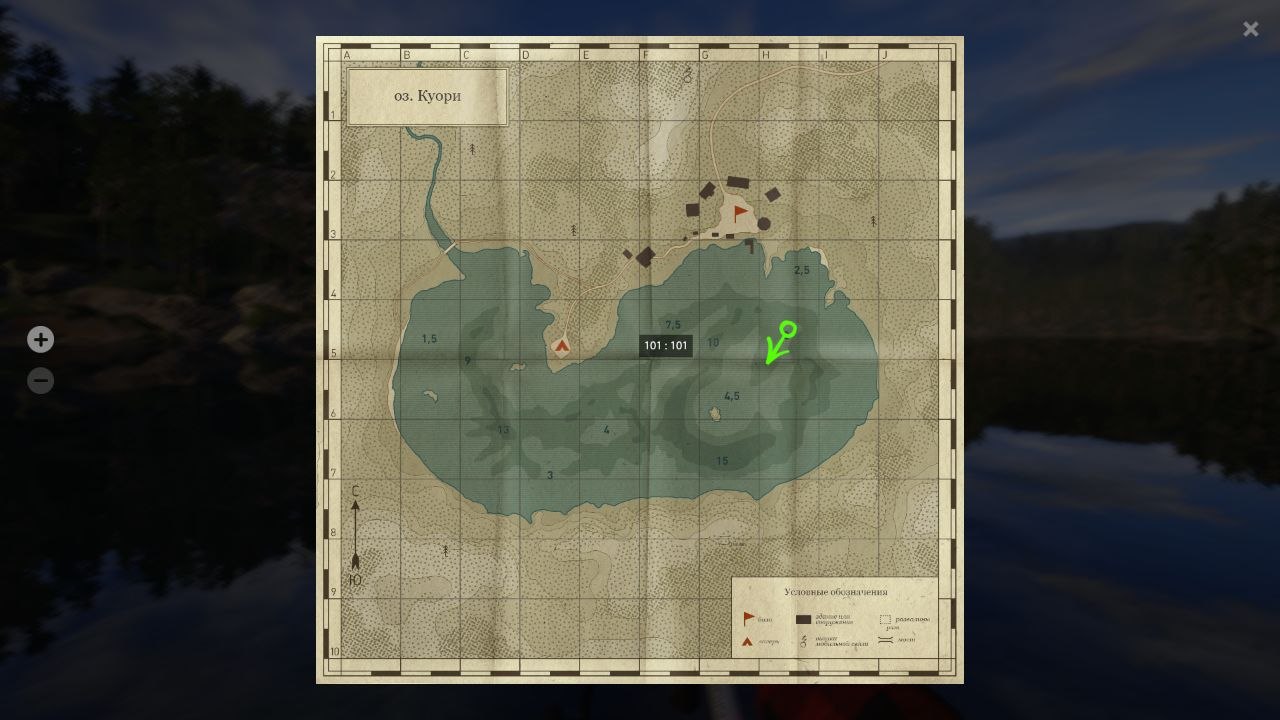 Карта — Озеро Куори