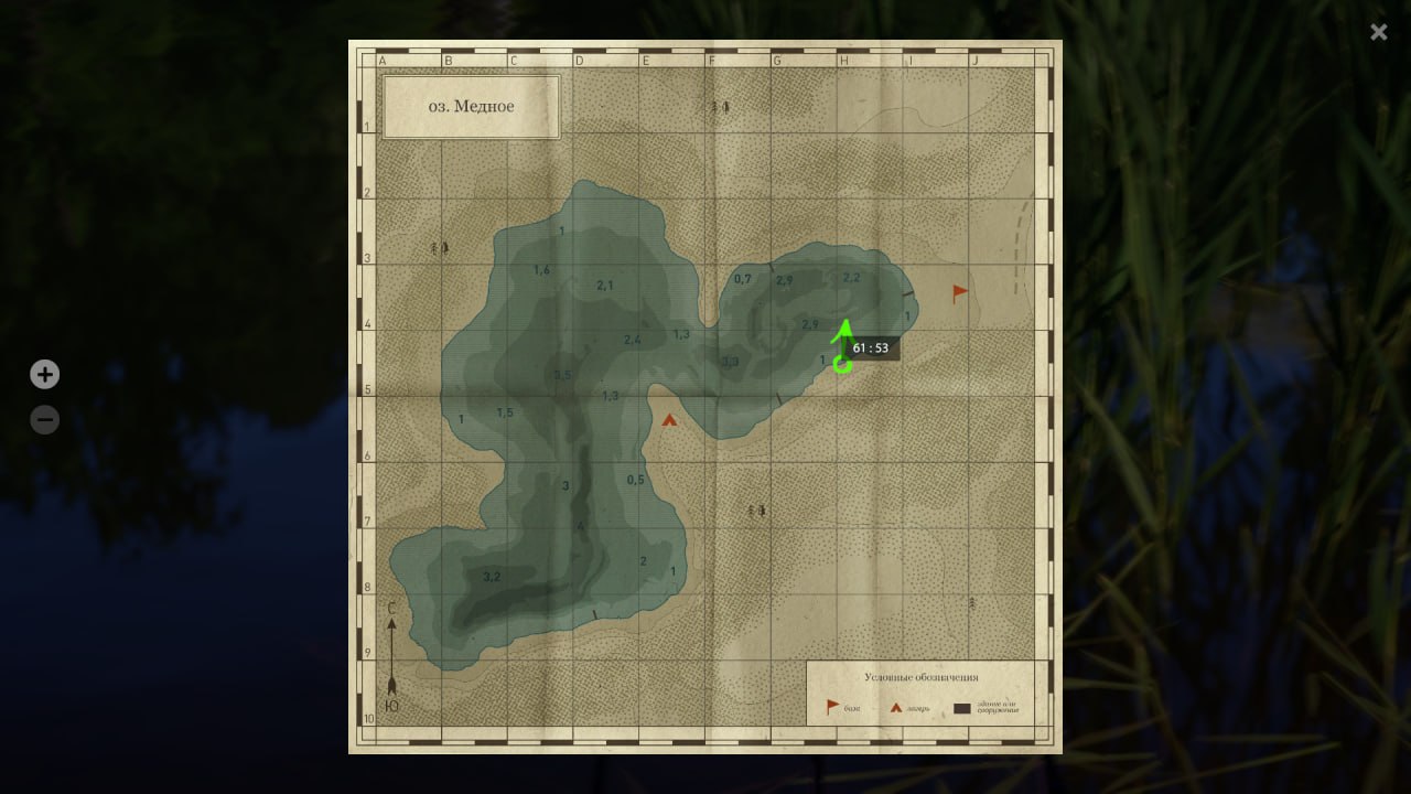 Карта — Озеро Медное