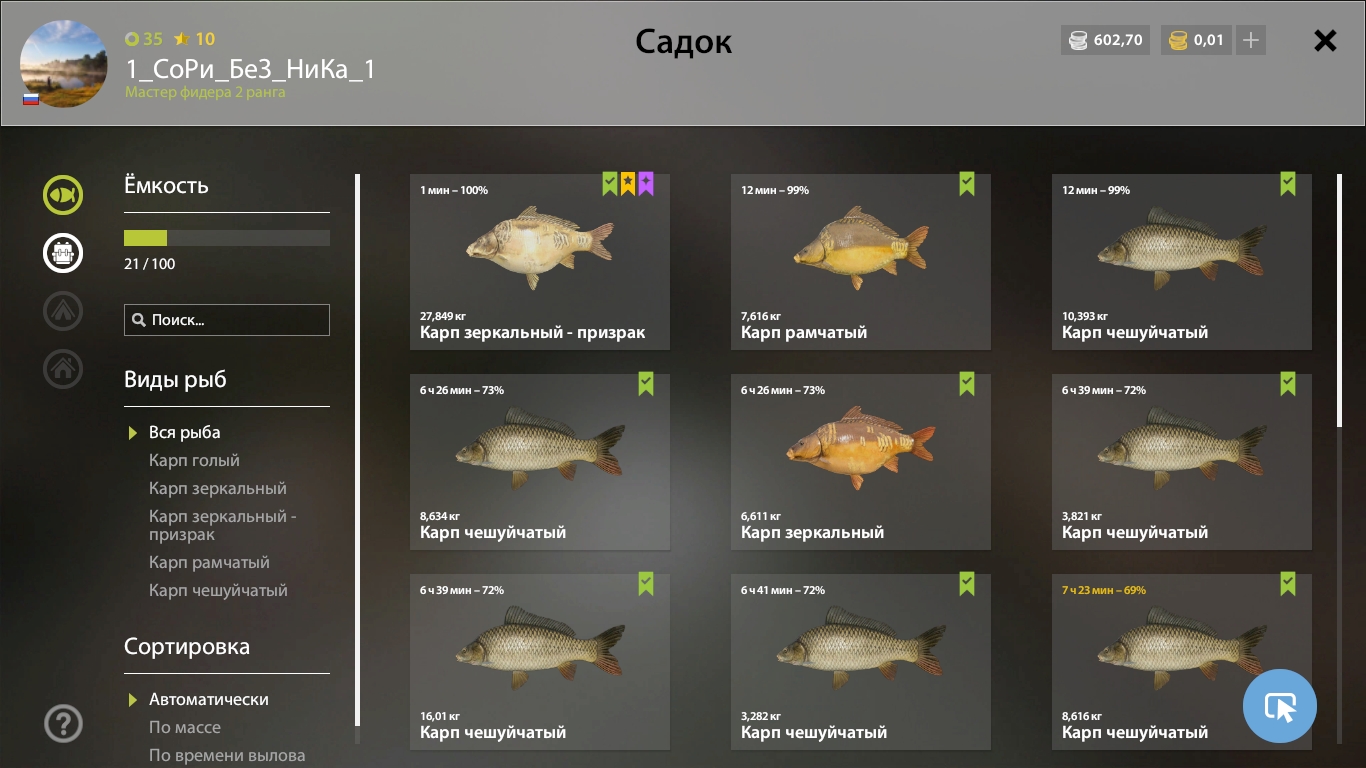 Озеро Янтарное — Садок