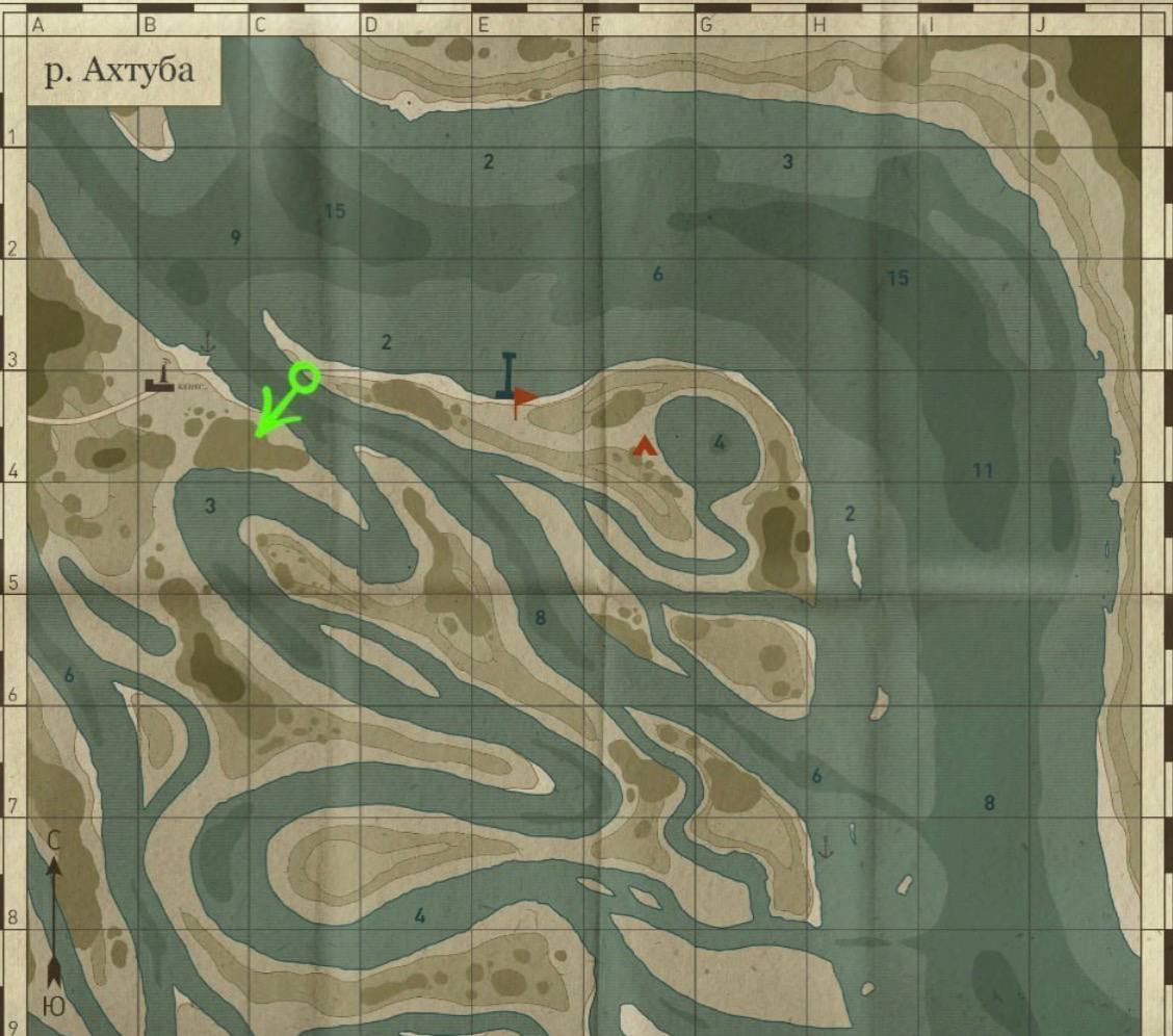 Река Ахтуба — Карта