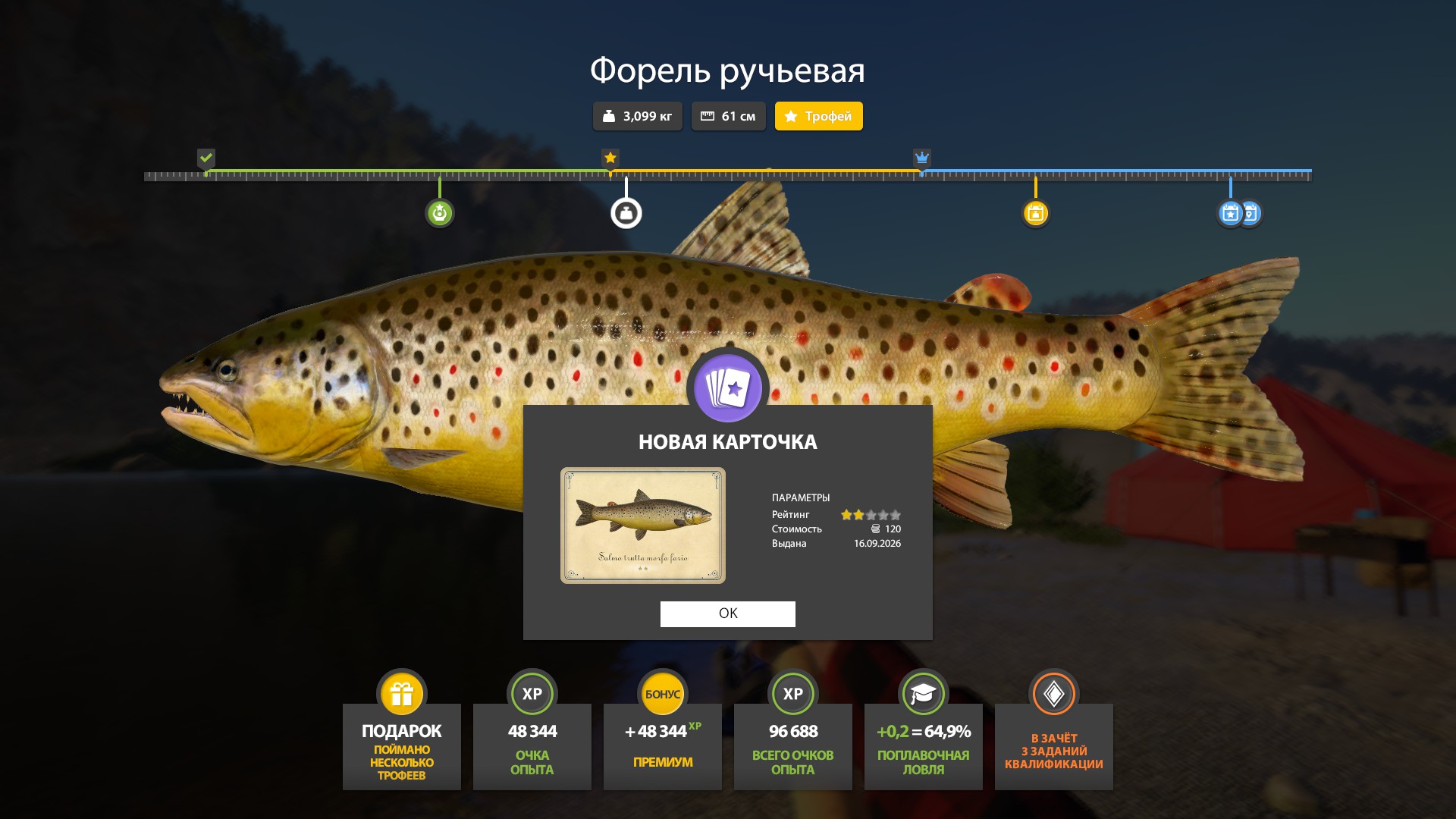 Река Белая — Трофей