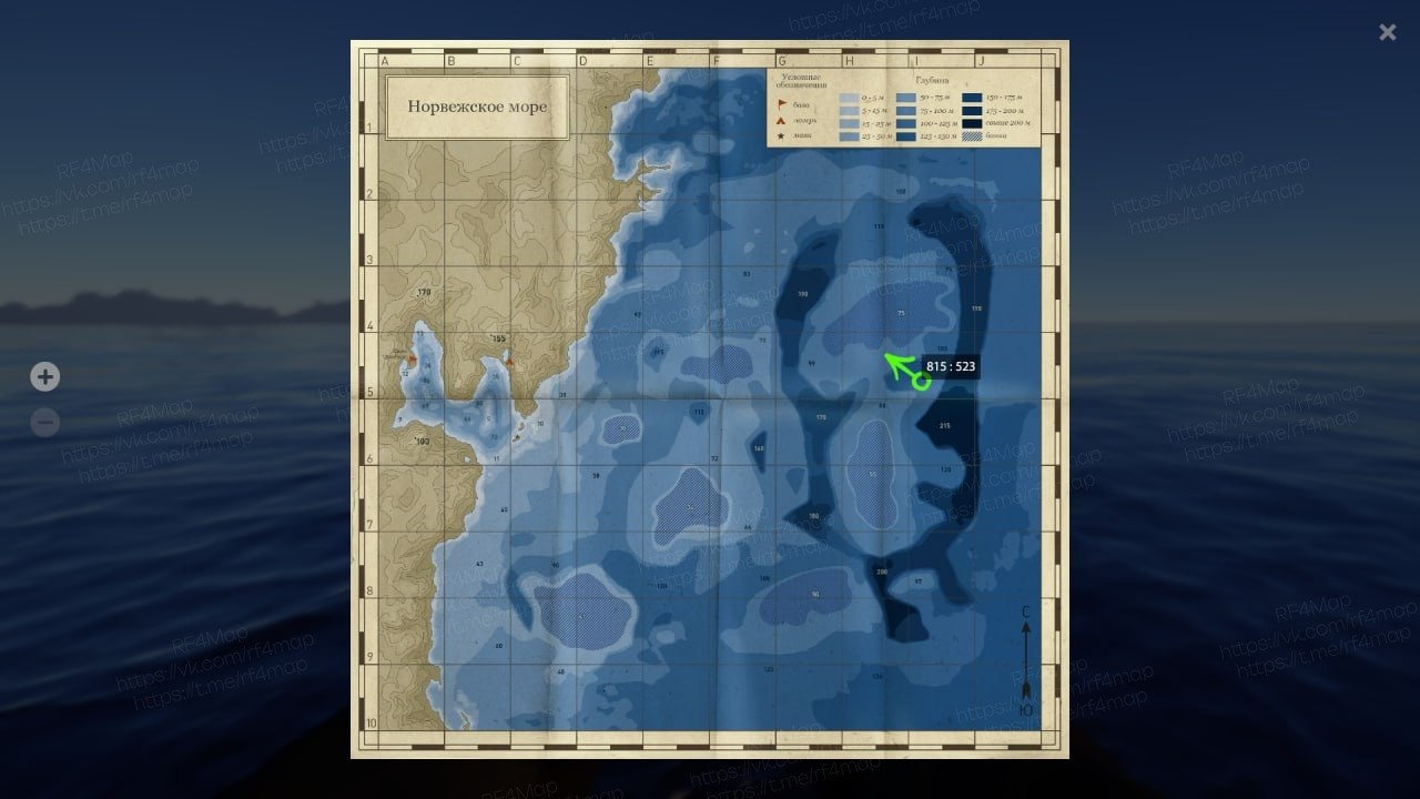Норвежское море — Карта