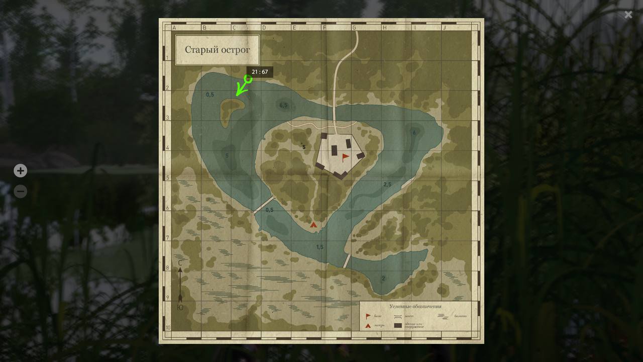 Map — Old Burg Lake
