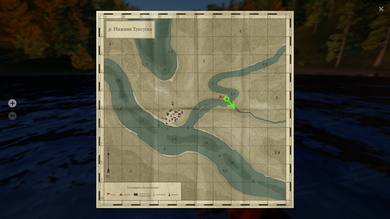 Lower Tunguska River — Map