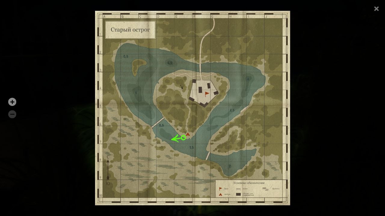 Map — Old Burg Lake