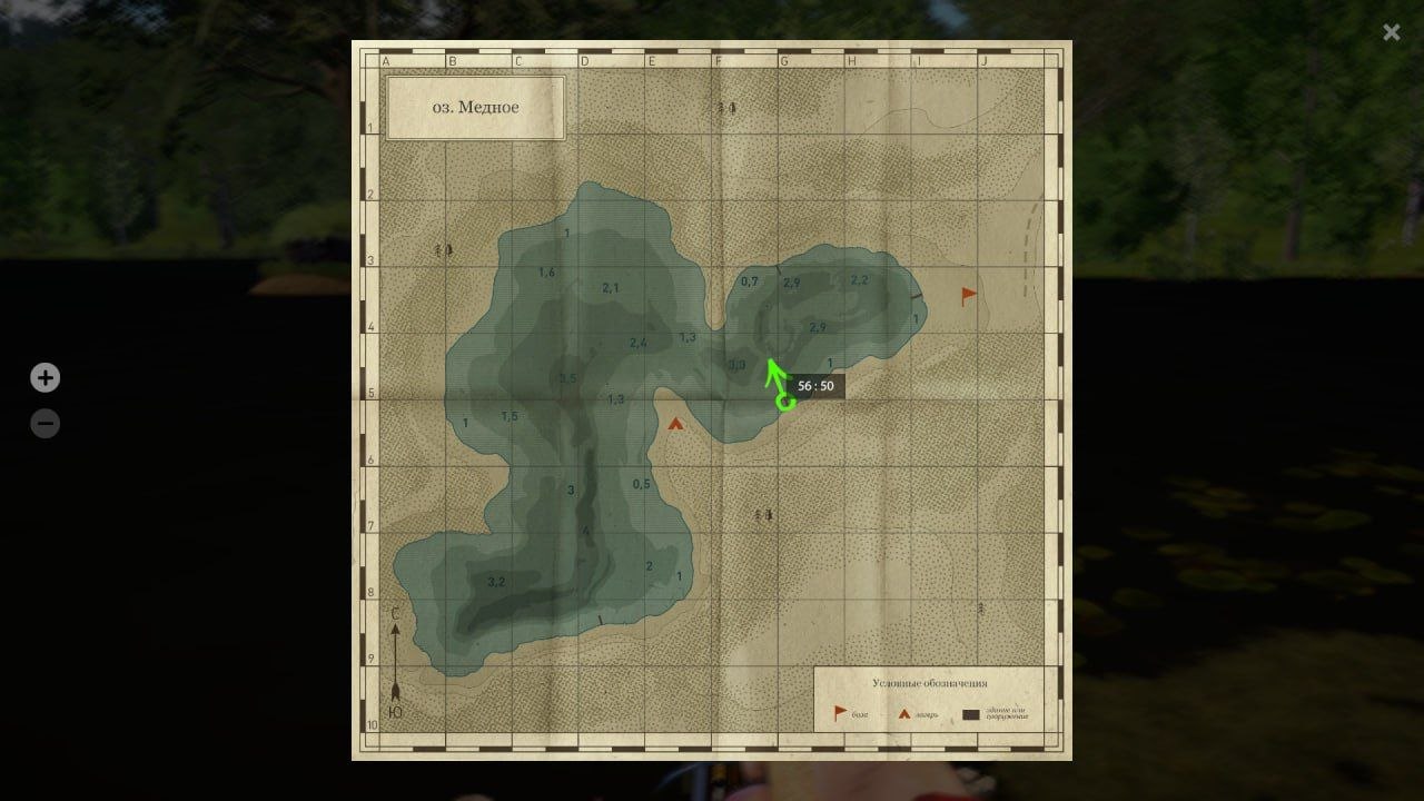 Карта — Озеро Медное