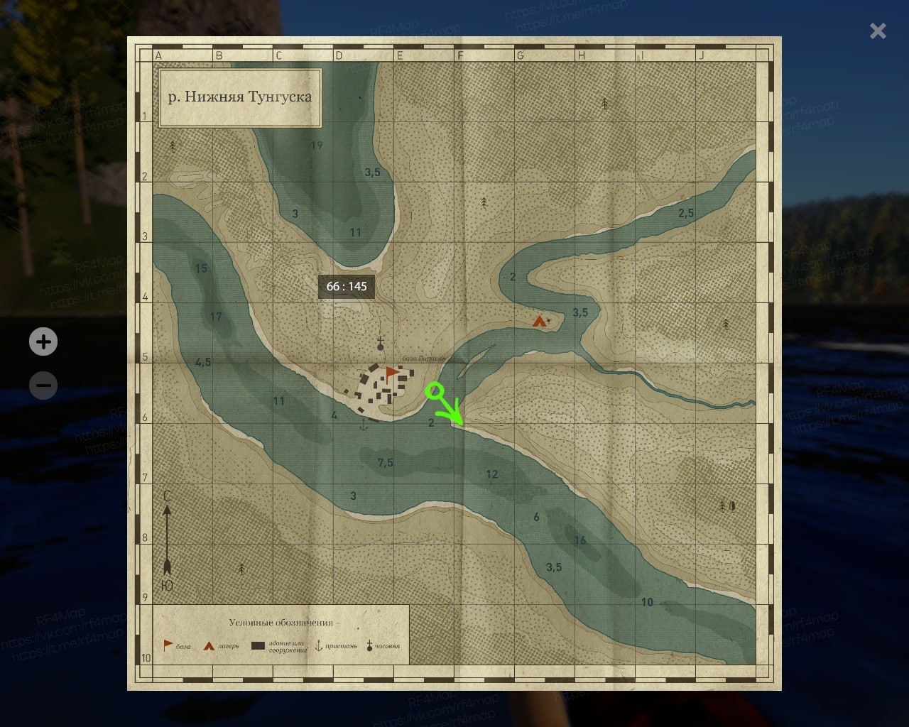 Lower Tunguska River — Map