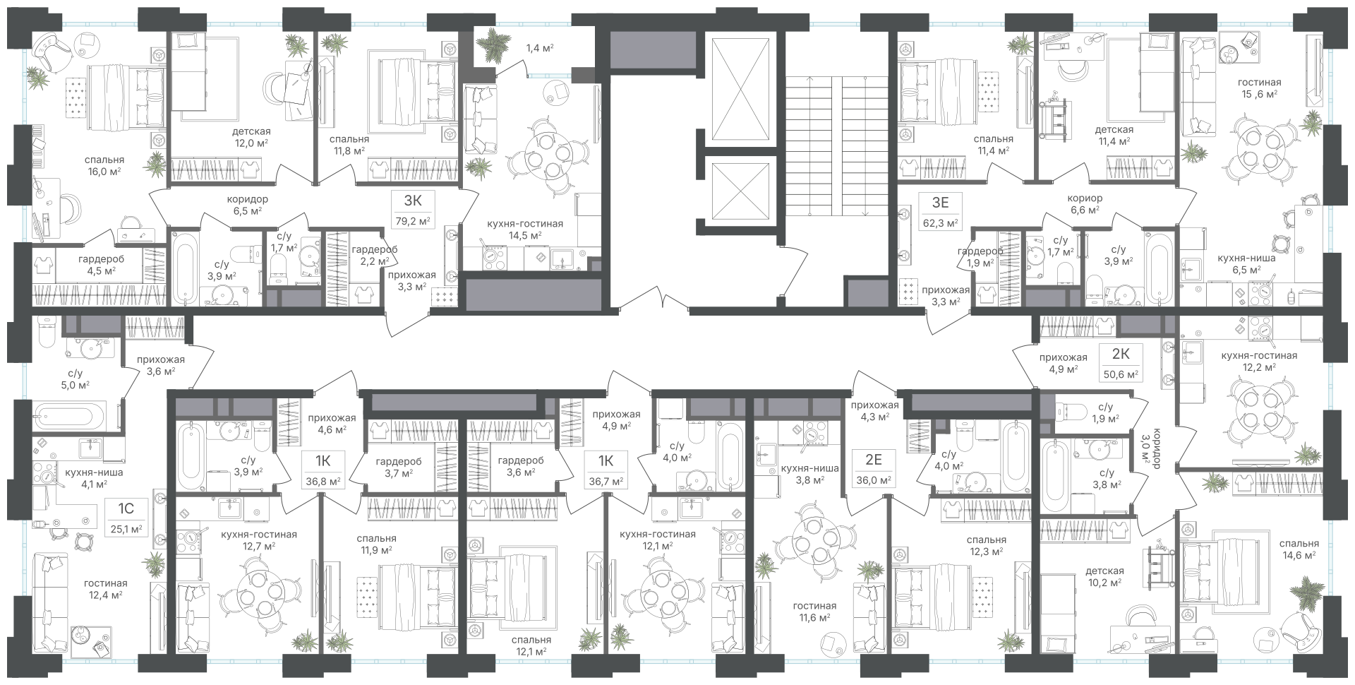 1-комнатная квартира в ЖК Михалковский