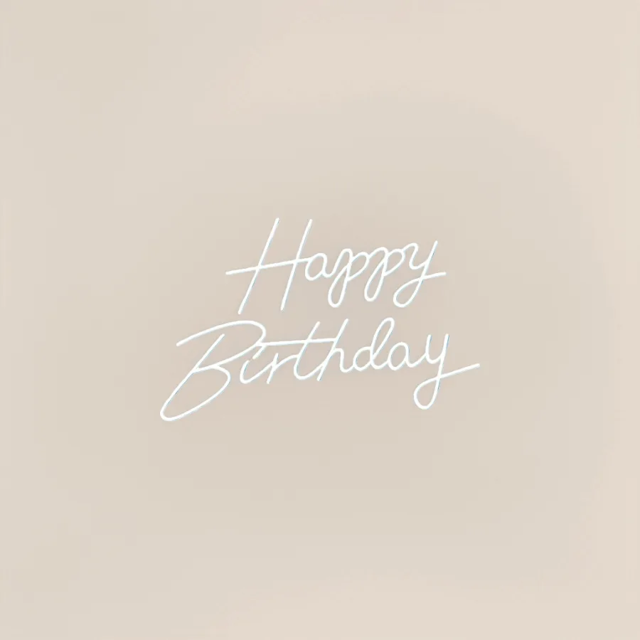 Неоновая вывеска Happy Birthday, синяя оптом из Китая — фотография 2